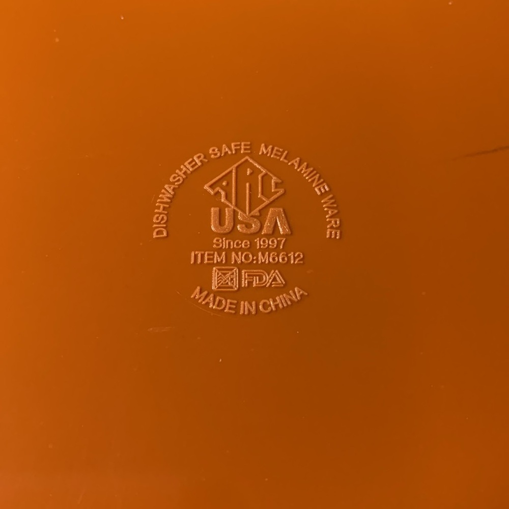 Vintage Orange Dinnerware Set - Picture 2 of 2